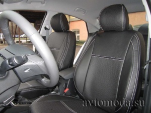 Фото установленных чехлов на Hyundai Solaris 2